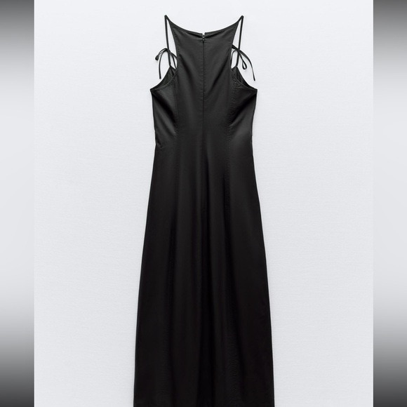 Bow midi dress WHITE - Picture 3 of 4